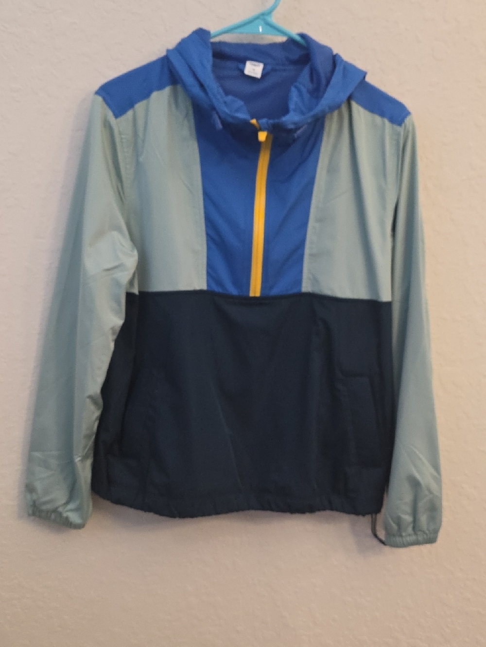 Never Worn Old Navy Colorblock Rain Jacket - Light Blue, Royal Blue & Navy